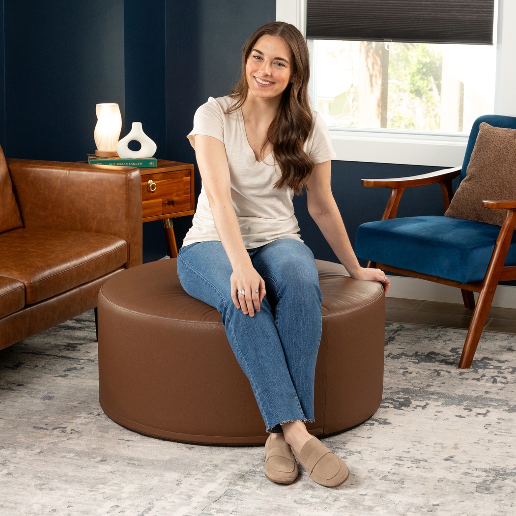 Bevina I Walnut Ottoman - Thumbnail - Image 5