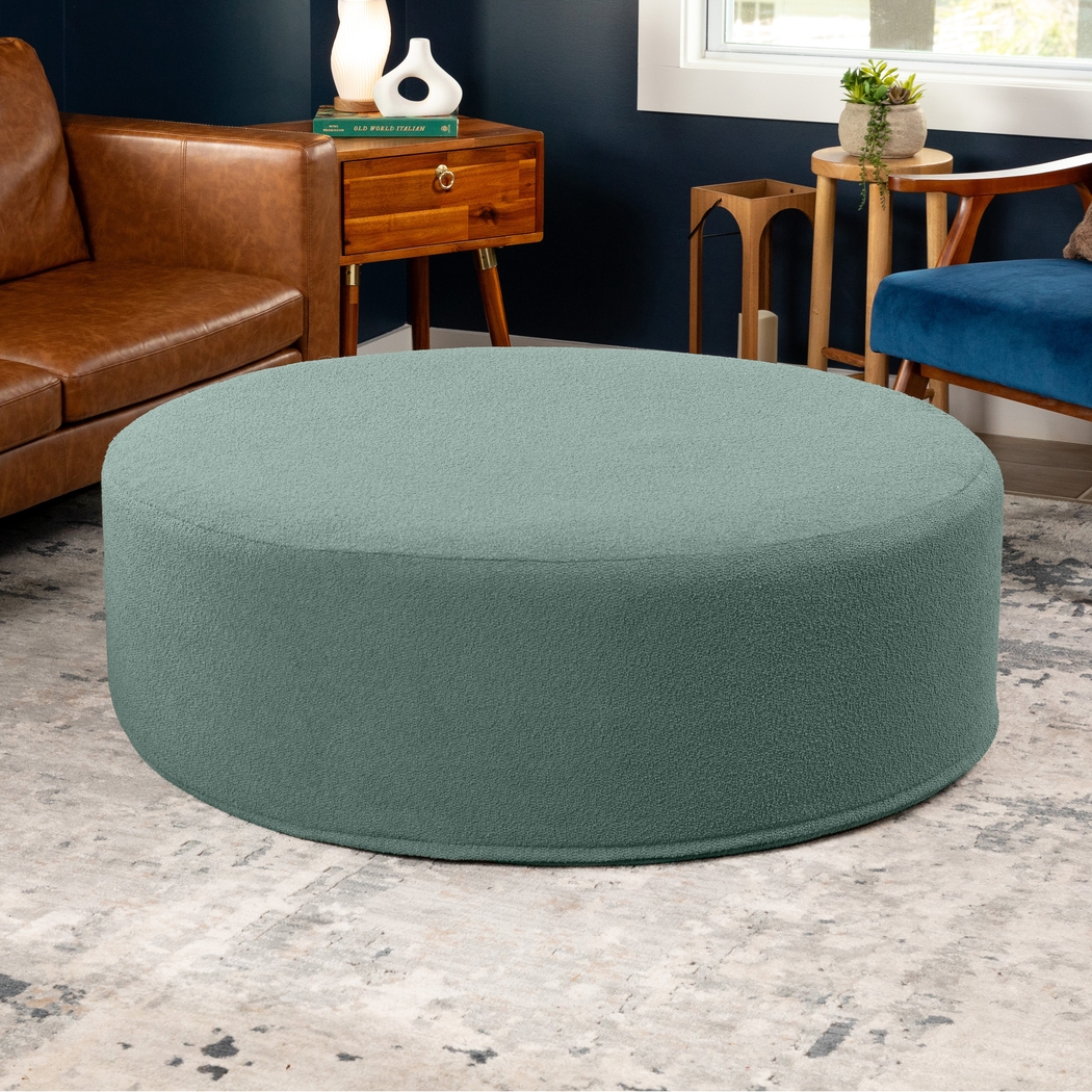 Bevina II Green Large Ottoman - Thumbnail - Image 4