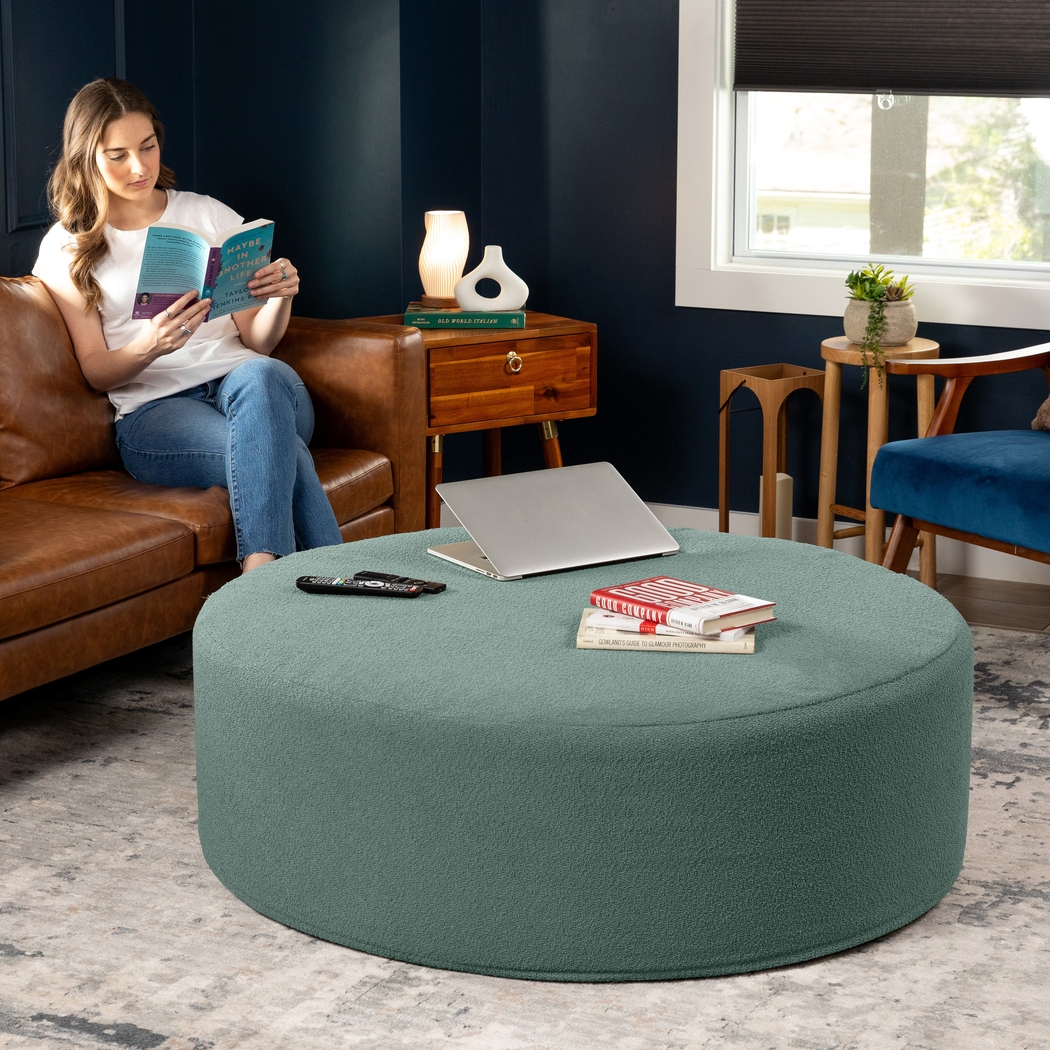 Bevina II Green Large Ottoman - Thumbnail - Image 6