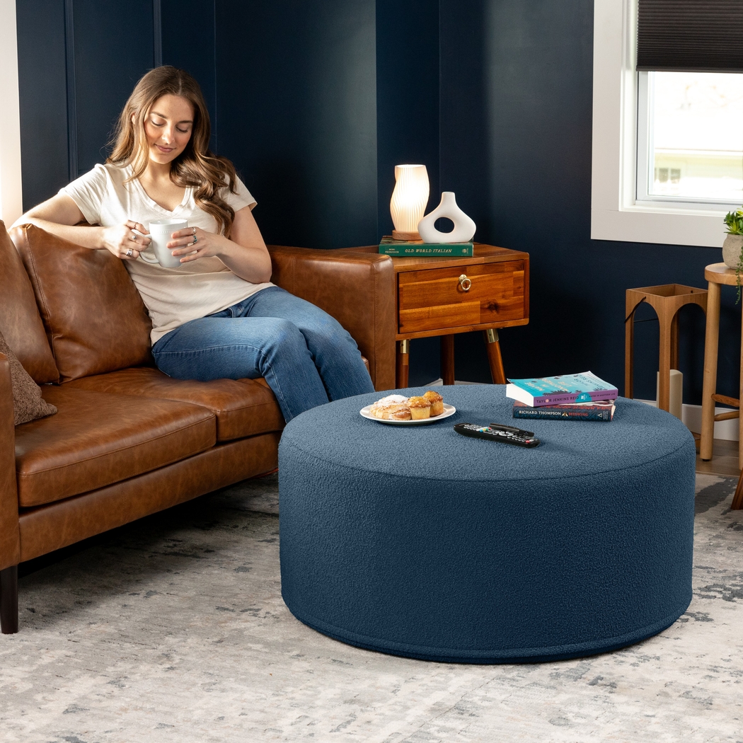 Bevina II Navy Ottoman - Thumbnail - Image 5