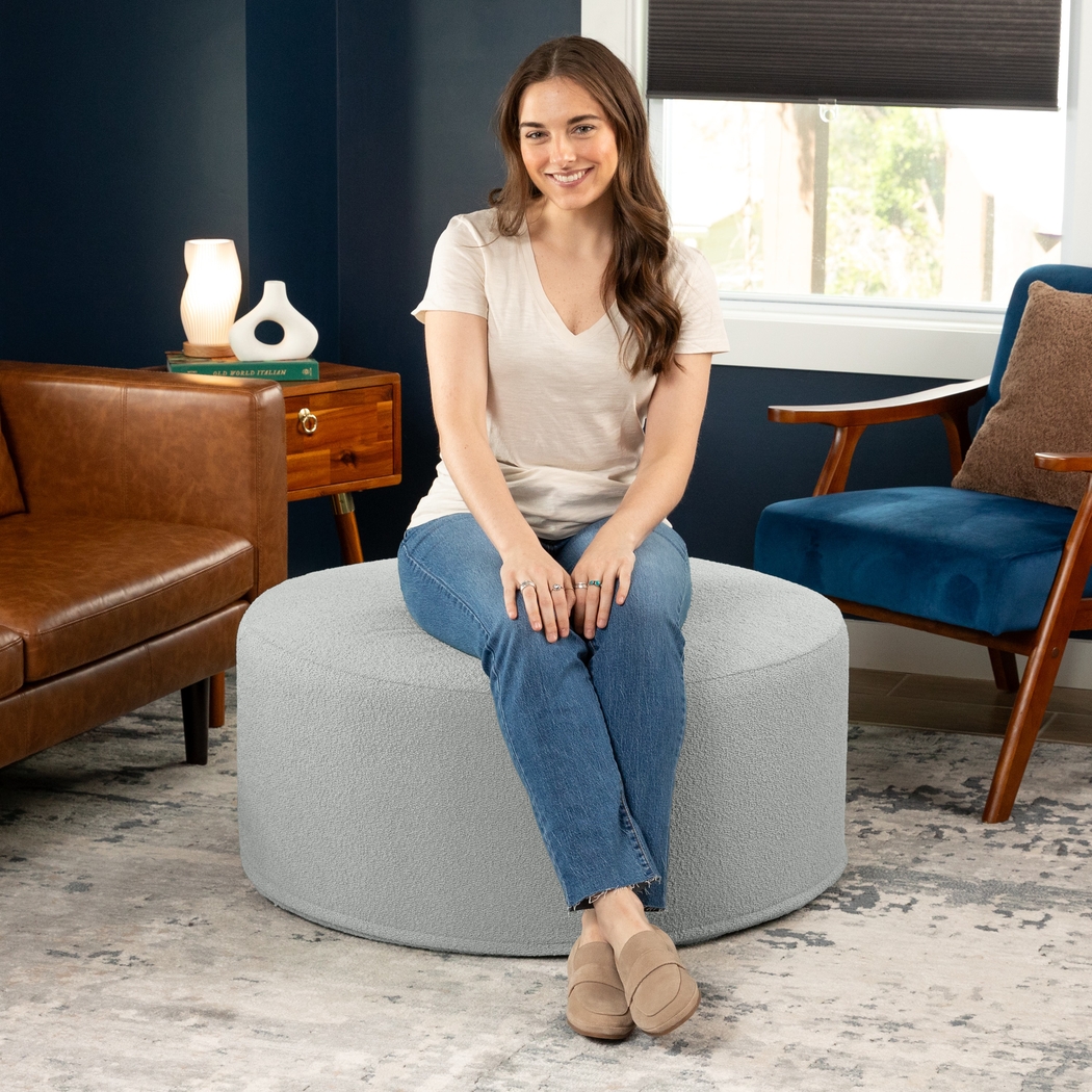 Bevina II Silver Ottoman - Thumbnail - Image 4