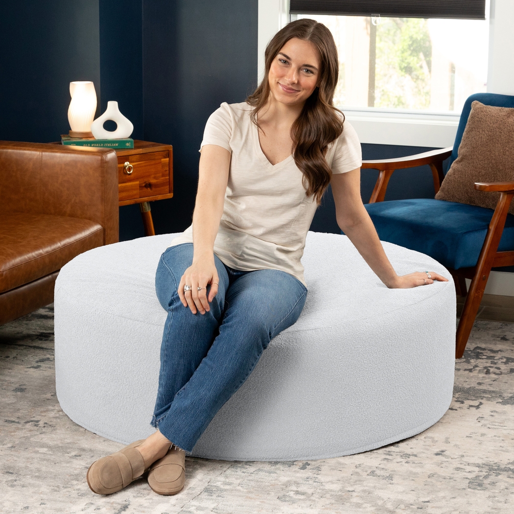 Bevina II White Large Ottoman - Thumbnail - Image 5