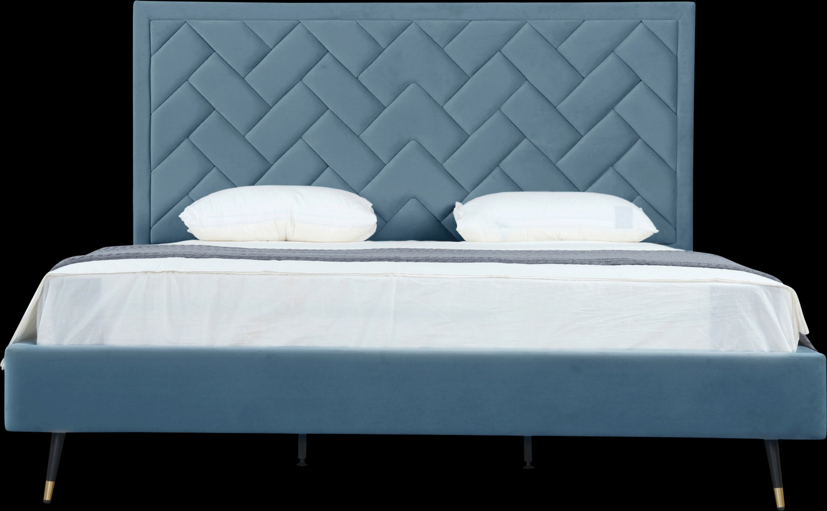 Bevra Blue King Bed - Thumbnail - Image 1