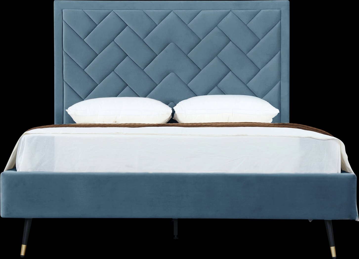 Bevra Blue Queen Bed - Thumbnail - Image 1