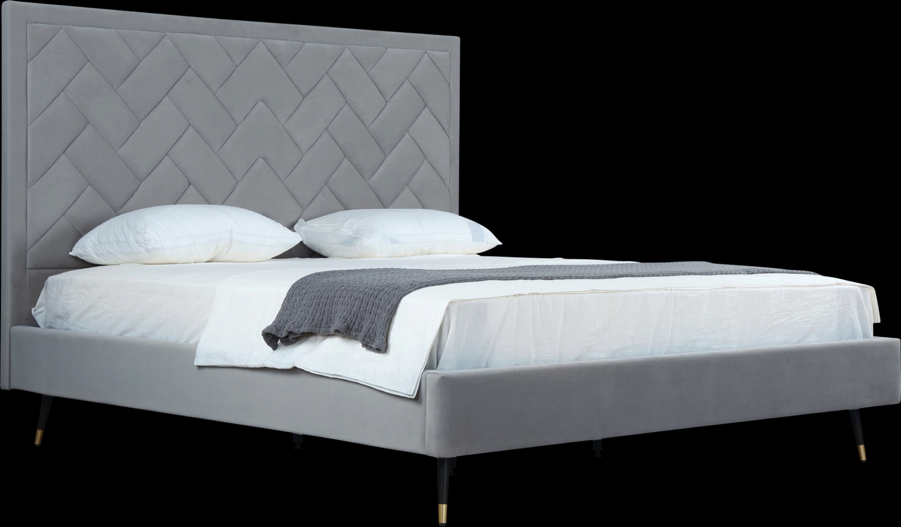 Bevra Gray King Bed - Thumbnail - Image 8