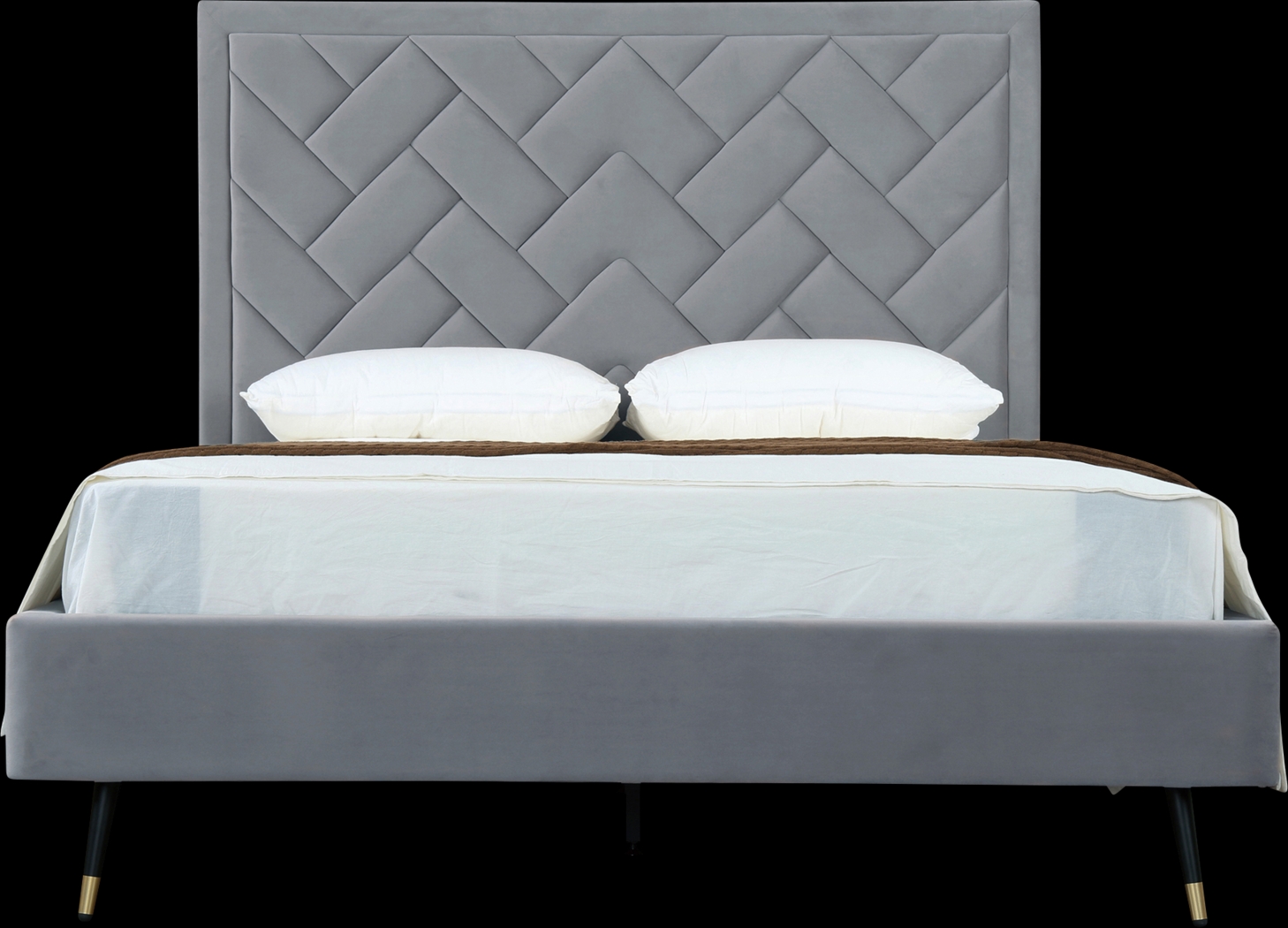 Bevra Gray Queen Bed - Thumbnail - Image 1