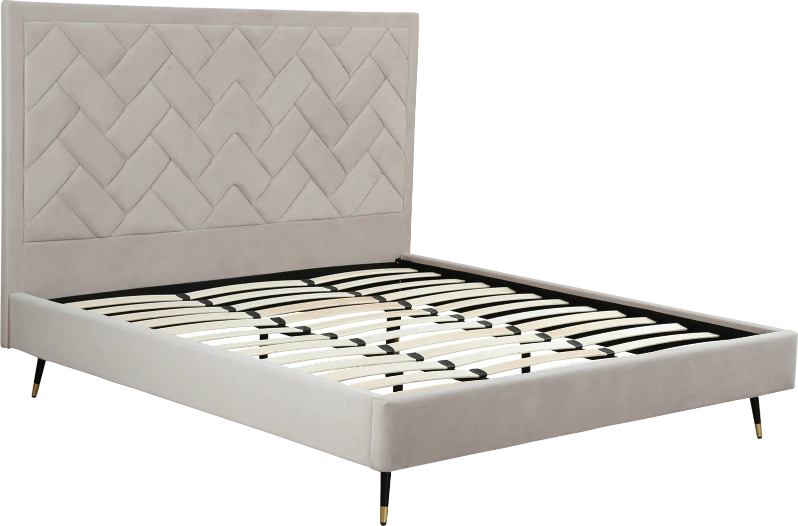 Bevra Light Gray King Bed - Thumbnail - Image 9