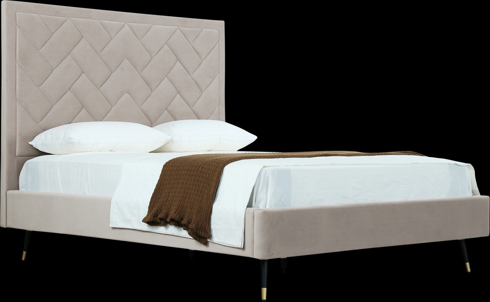 Bevra Light Gray Queen Bed - Thumbnail - Image 8