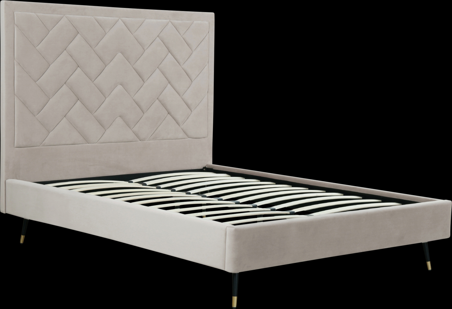 Bevra Light Gray Queen Bed - Thumbnail - Image 9