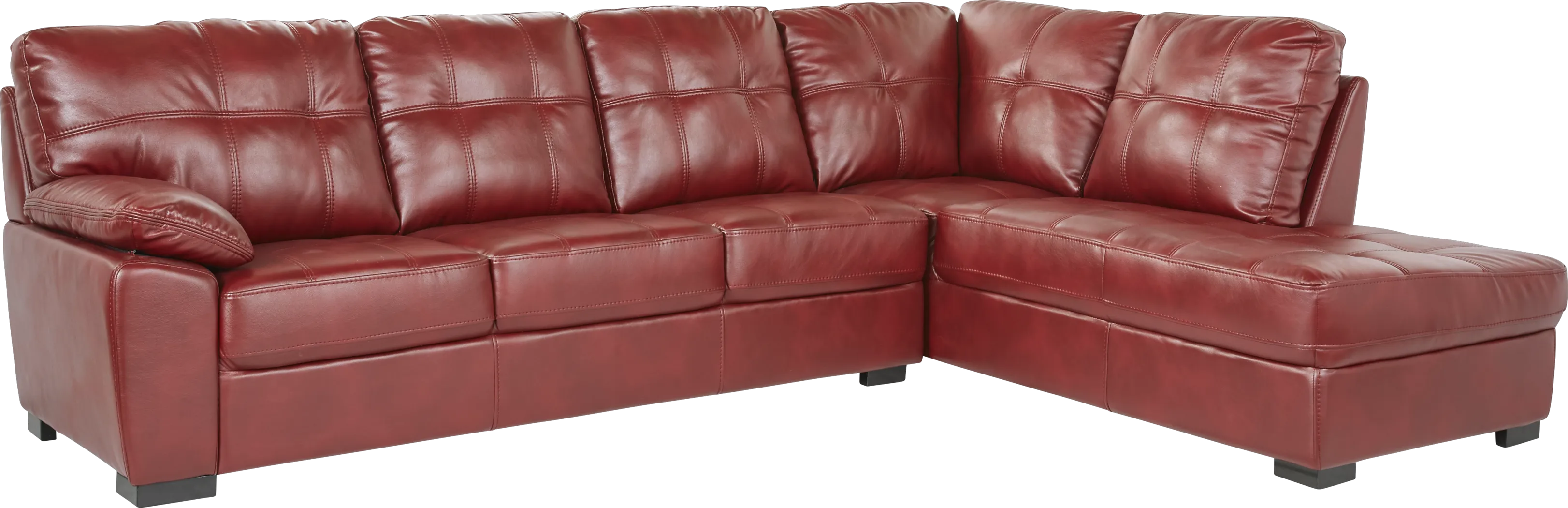 Bexley Square Red 2 Pc Sectional - Thumbnail - Image 1