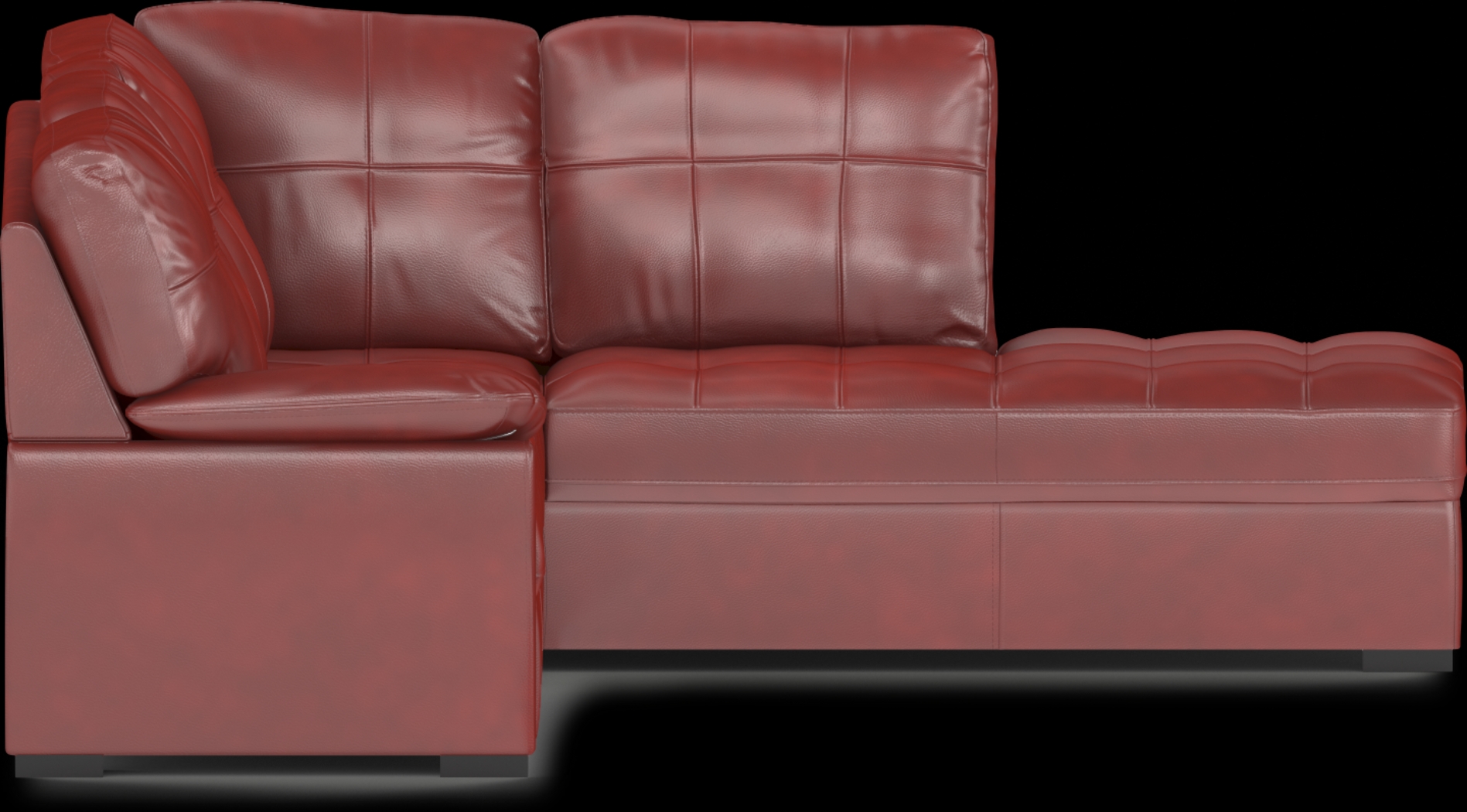 Bexley Square Red 3 Pc Sectional Living Room - Thumbnail - Image 5