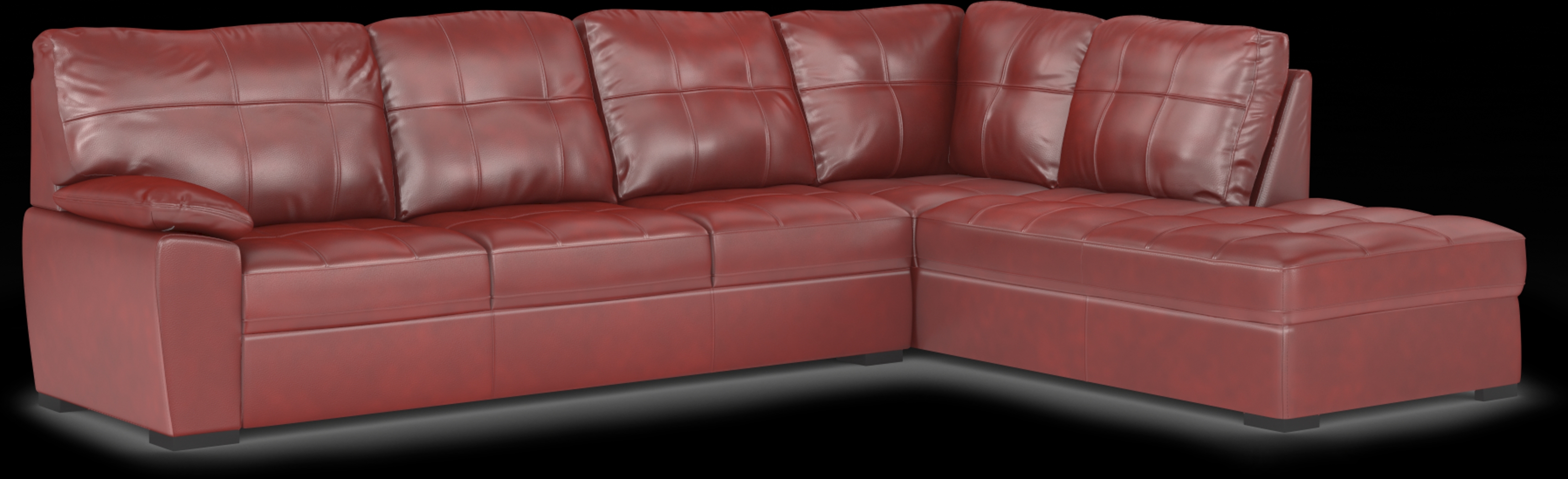 Bexley Square Red 2 Pc Sectional - Thumbnail - Image 1