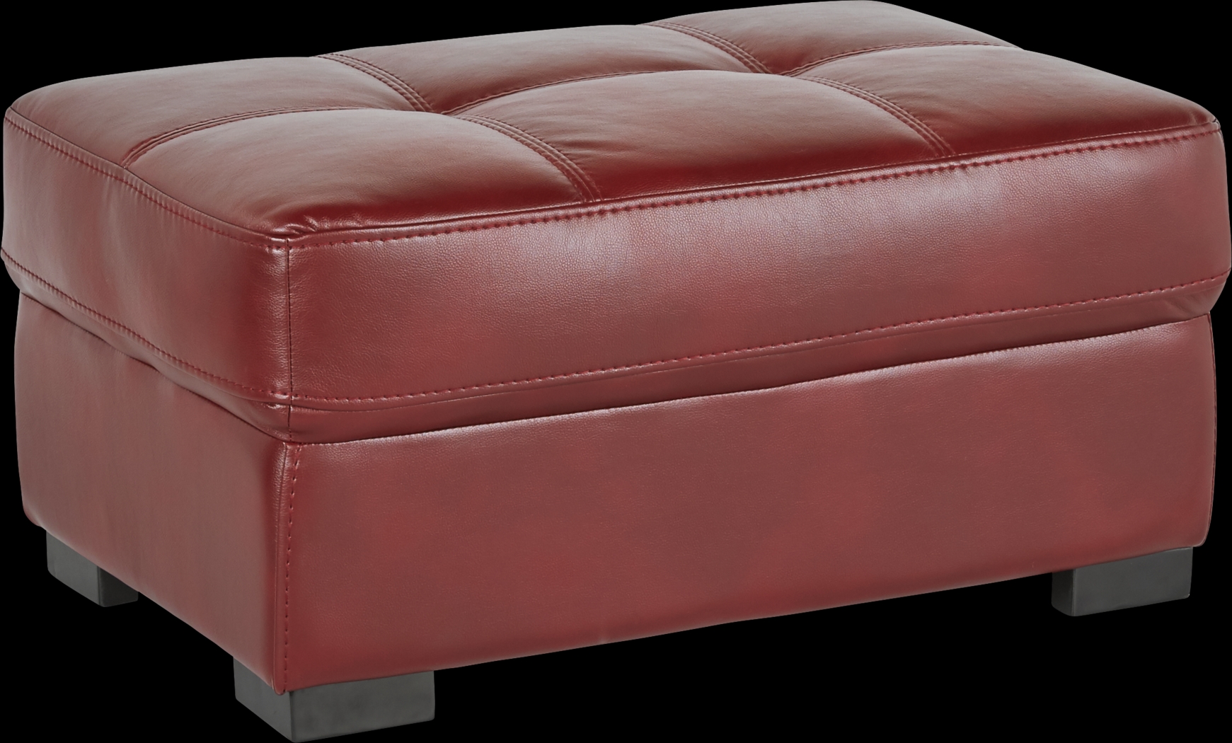 Bexley Square Red Ottoman - Thumbnail - Image 1