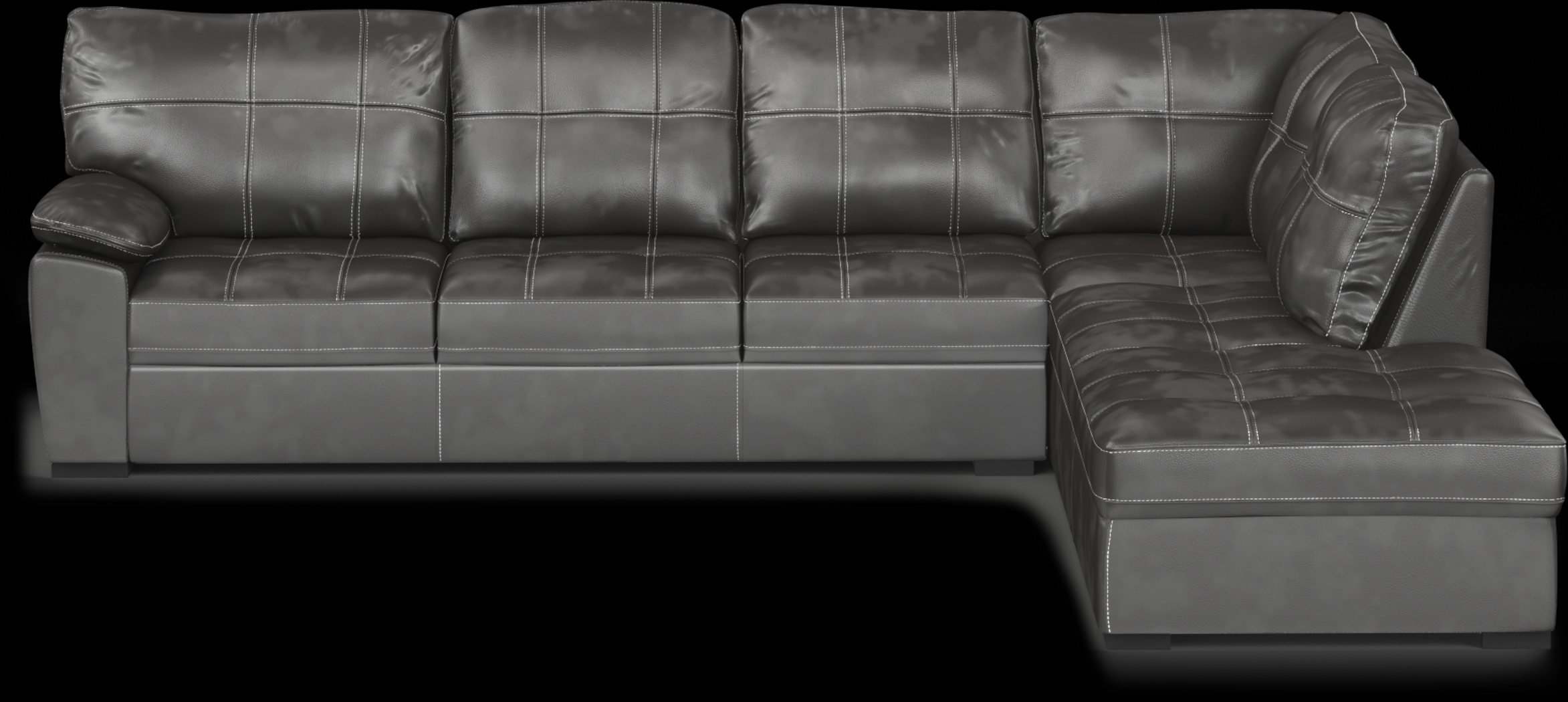 Bexley Square Slate 3 Pc Sectional Living Room - Thumbnail - Image 3