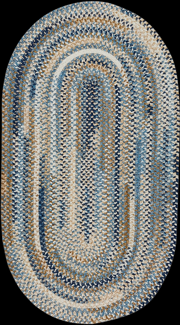Bexmark Blue 8' x 11' Oval Rug - Thumbnail - Image 1