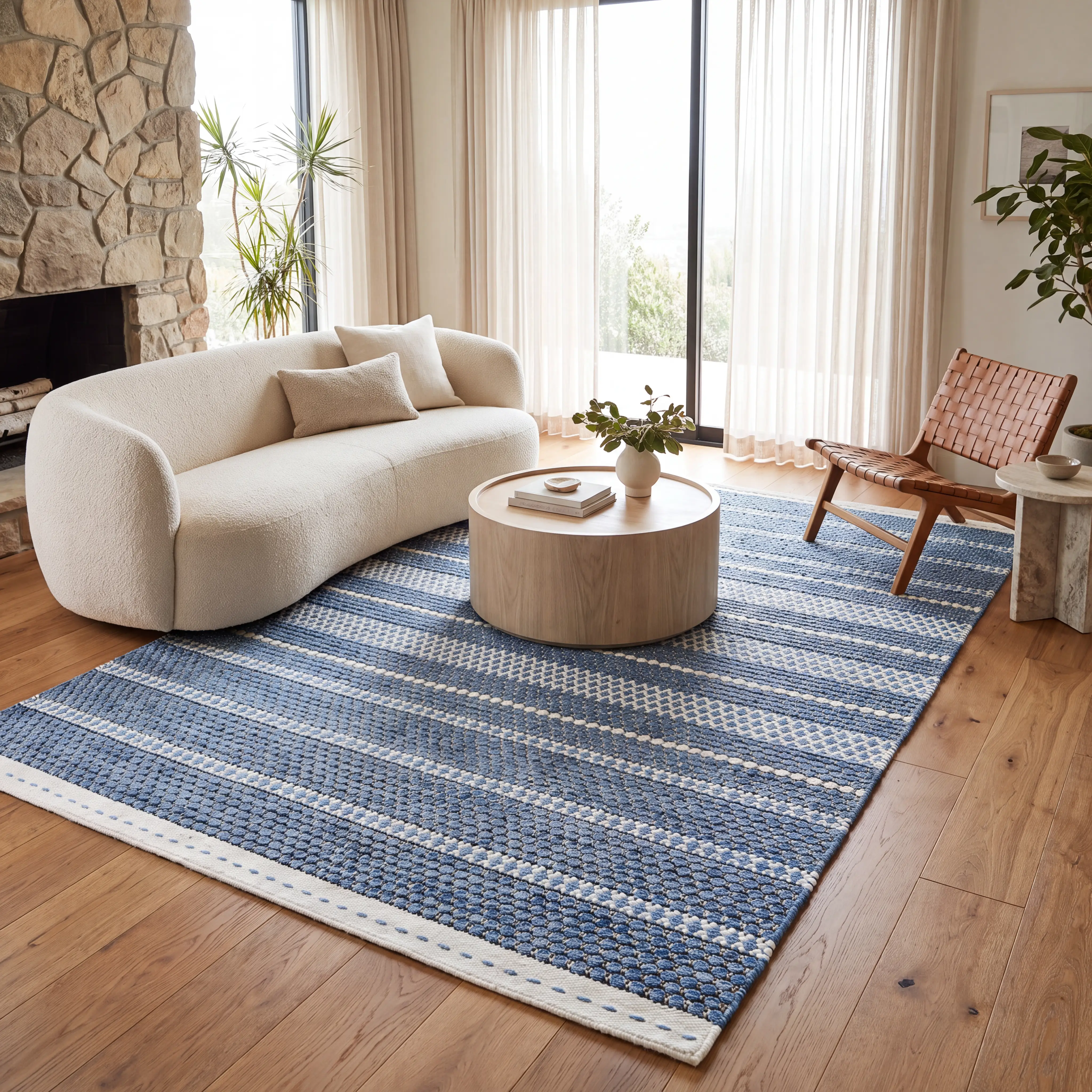 Bexnia Navy Blue 3' x 5' Rug - Image 3