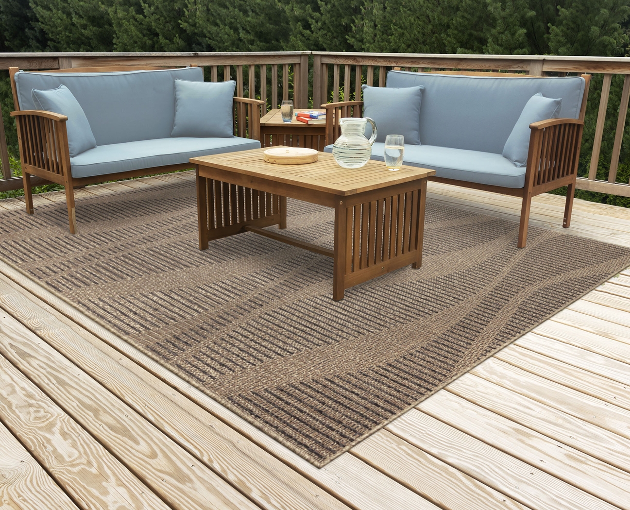Beykos Taupe 7'10 x 9'10 Indoor/Outdoor Rug - Thumbnail - Image 2