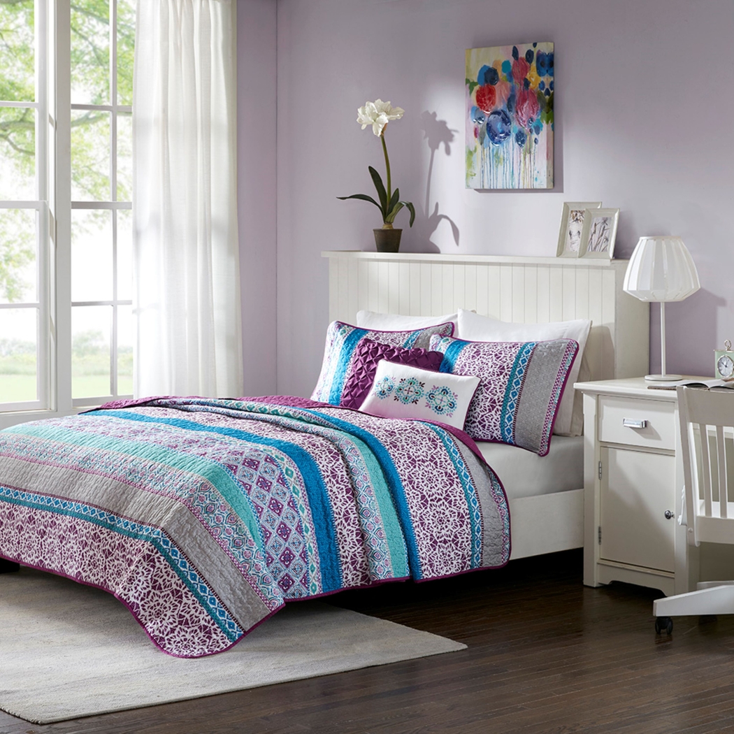 Bezzy Purple Daybed Quilt Set - Thumbnail - Image 3