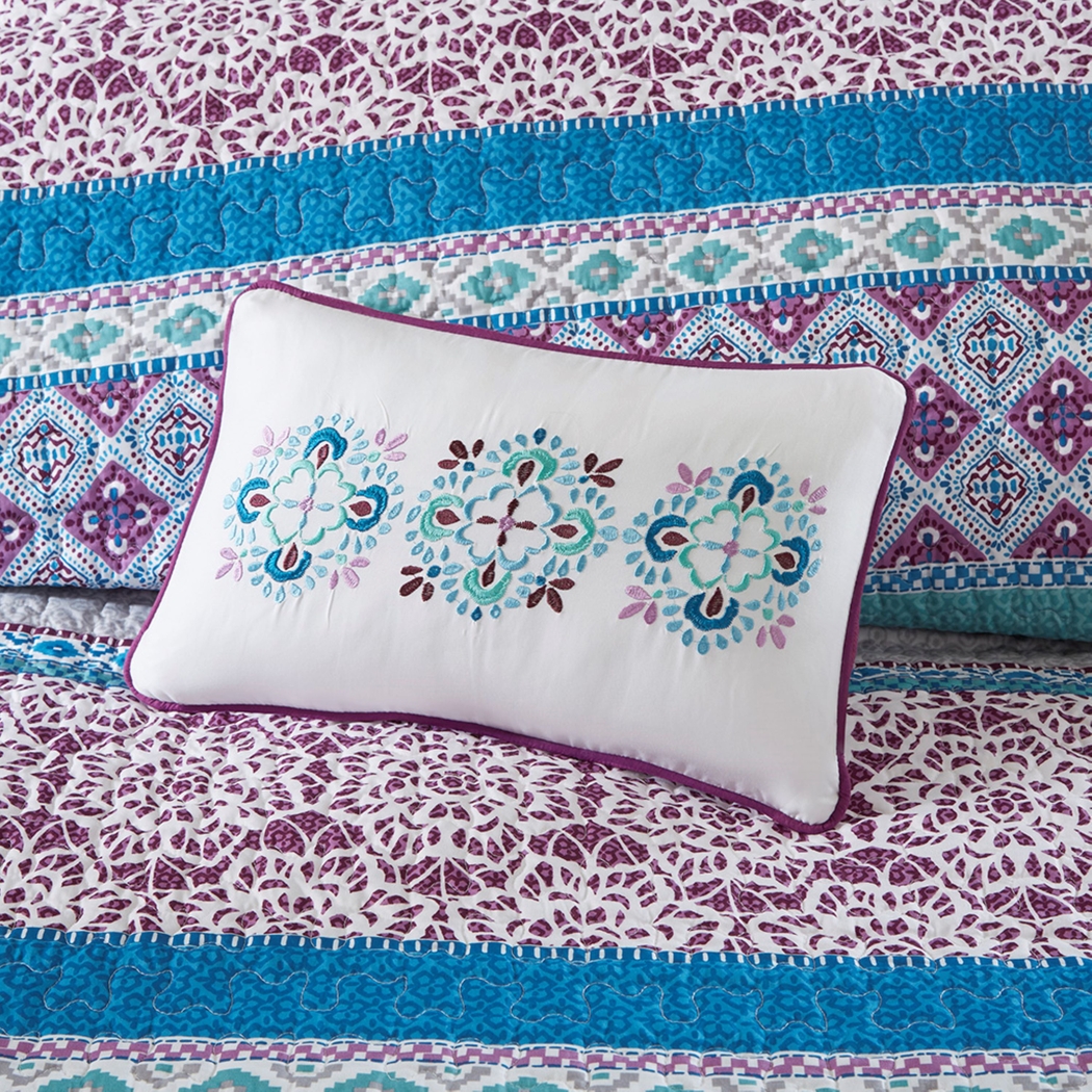 Bezzy Purple Twin Quilt Set - Thumbnail - Image 7