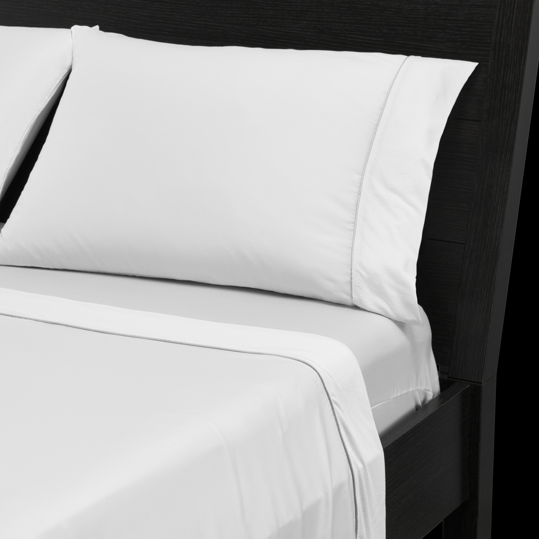 Bedgear Basic Bright White 3 Pc Twin Bed Sheet Set - Thumbnail - Image 3