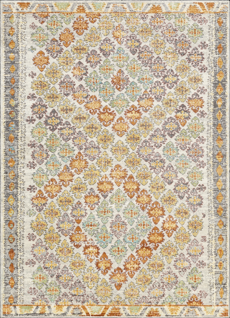 Biana Orange 7'10 x10' Indoor/Outdoor Rug - Thumbnail - Image 1