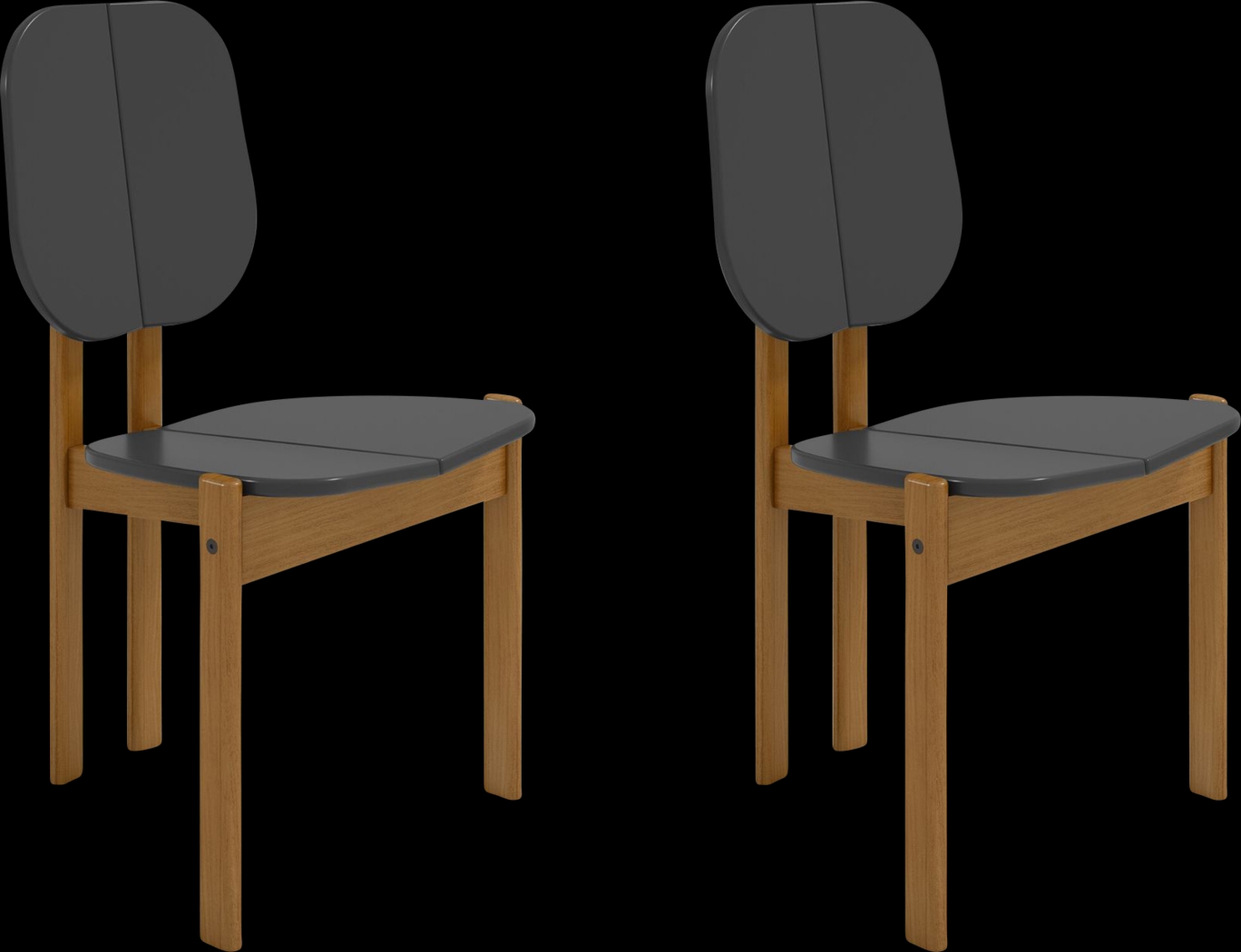 Bickleigh Black Dining Chair, Set of 2 - Thumbnail - Image 1