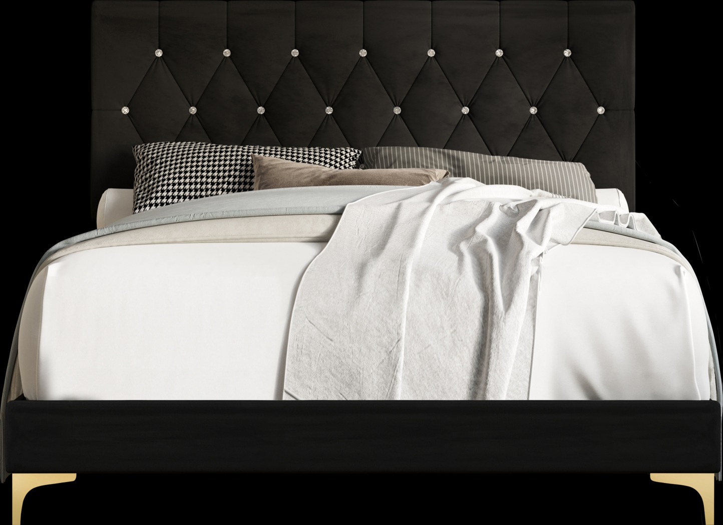 Bickley Black Queen Bed with Bench - Thumbnail - Image 1