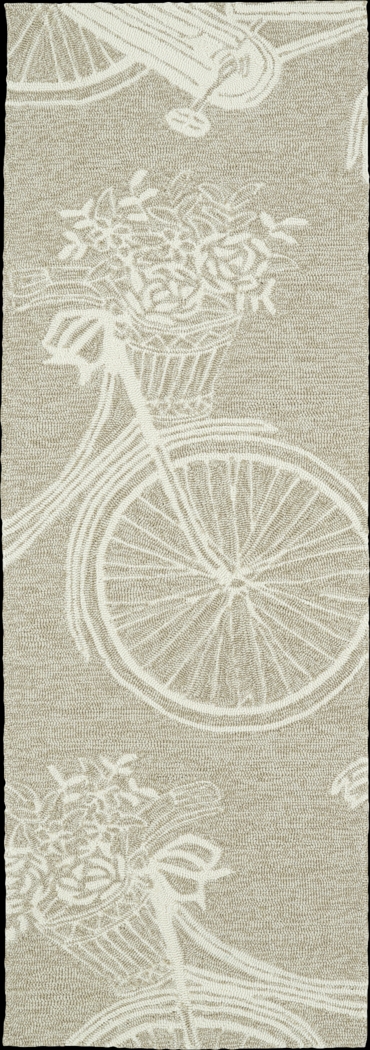 Bicycle Adventure Brown 2' x 6' Indoor/Outdoor Rug - Thumbnail - Image 1