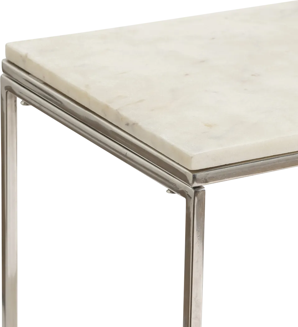 Biddleson White Sofa Table - Thumbnail - Image 3