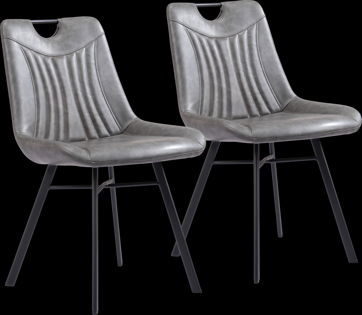 Bidelle Gray Dining Chair, Set of 2 - Thumbnail - Image 1