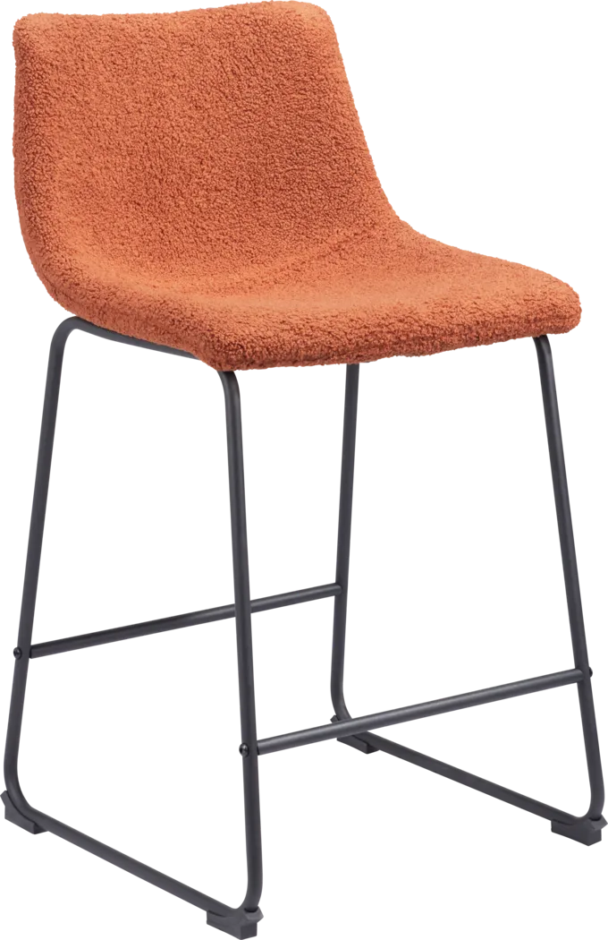 Bieless Orange Counter Height Stool, Set of 2 - Thumbnail - Image 3