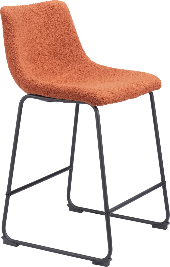 Bieless Orange Counter Height Stool, Set of 2 - Thumbnail - Image 4