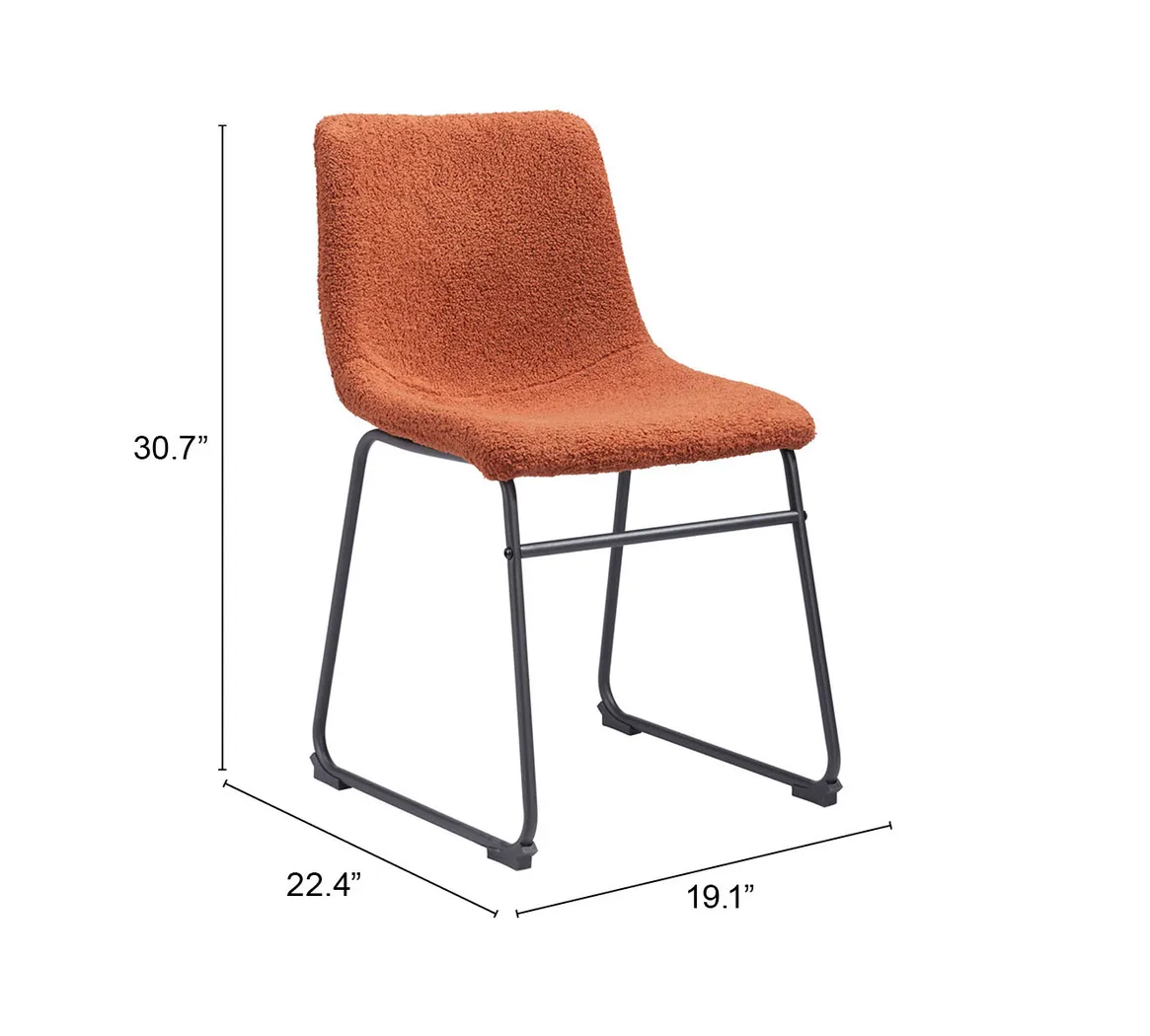 Bieless Orange Side Chair, Set of 2 - Thumbnail - Image 11