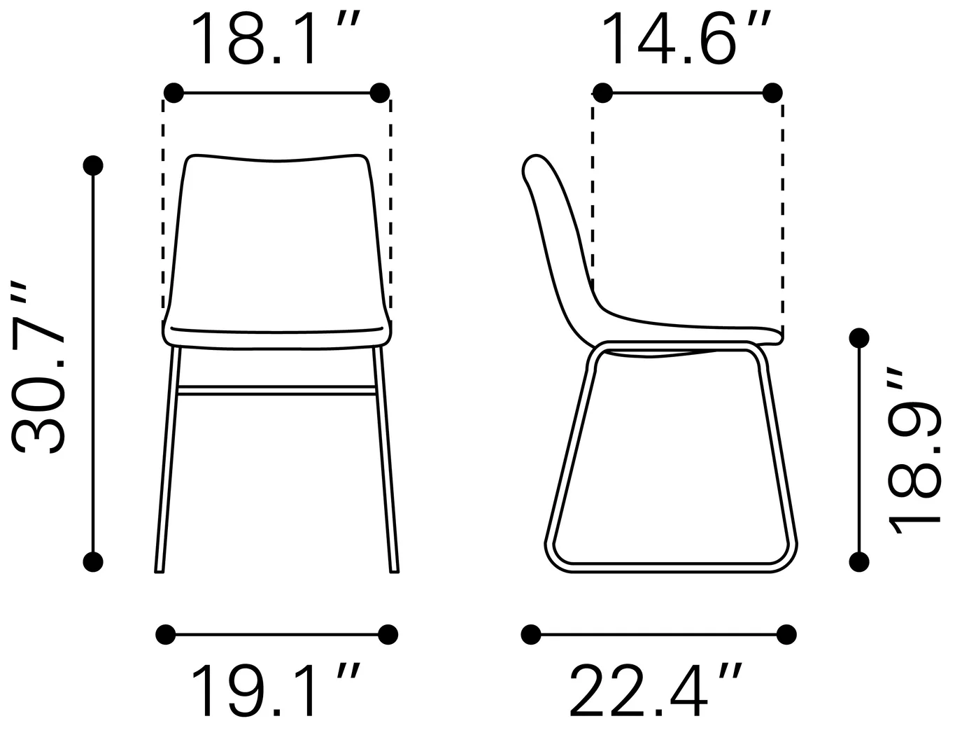 Bieless Orange Side Chair, Set of 2 - Thumbnail - Image 12