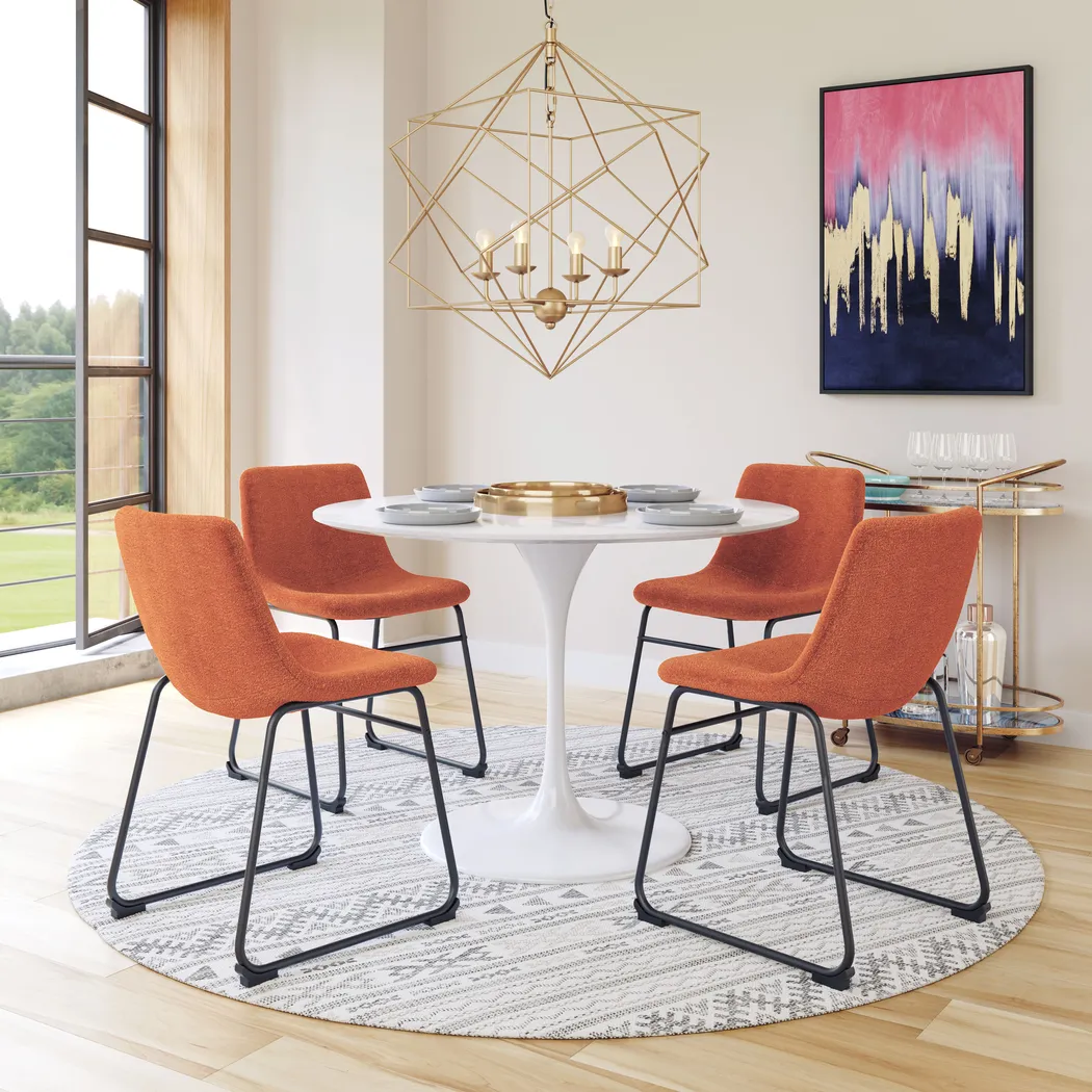 Bieless Orange Side Chair, Set of 2 - Thumbnail - Image 10
