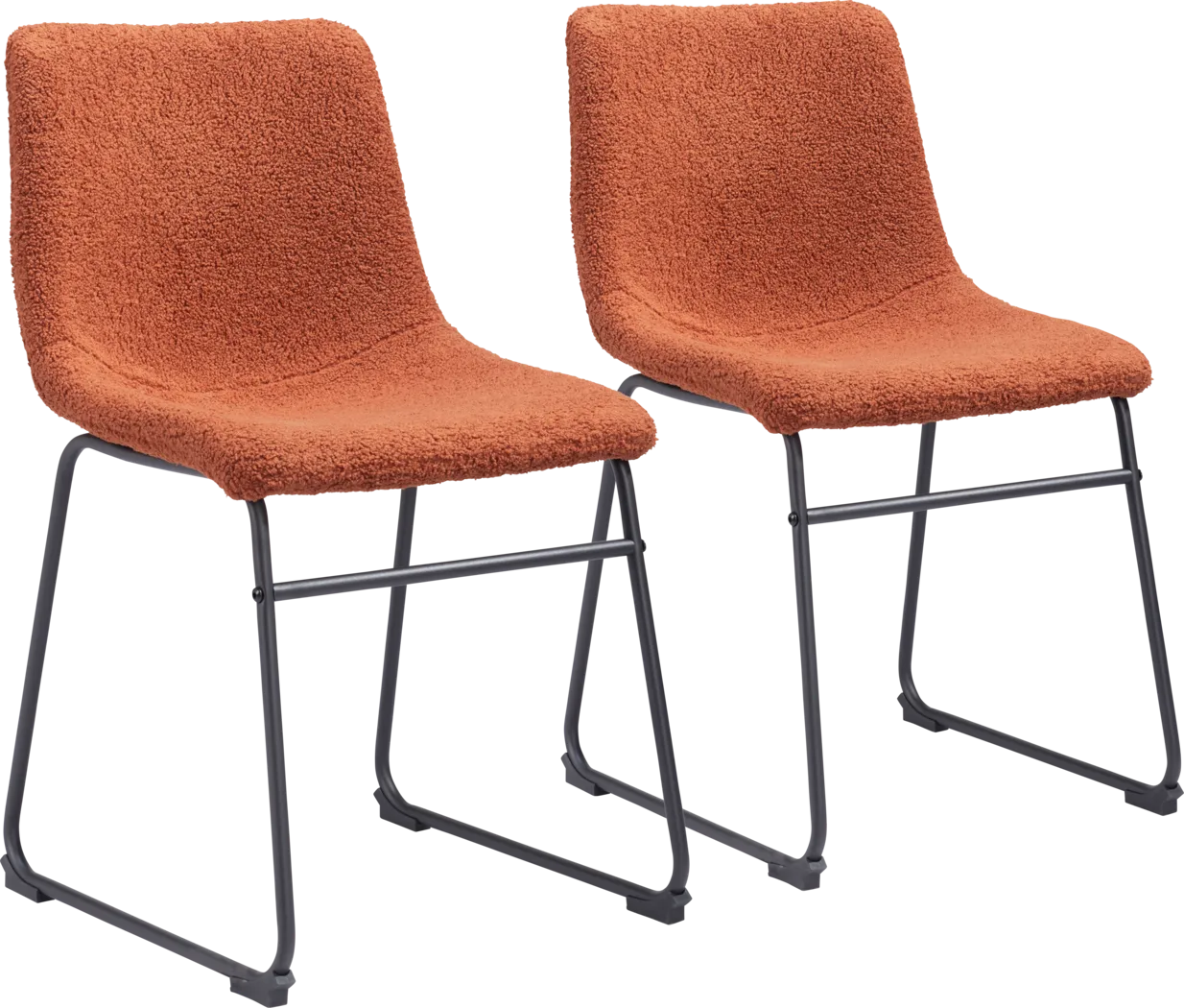 Bieless Orange Side Chair, Set of 2 - Thumbnail - Image 1