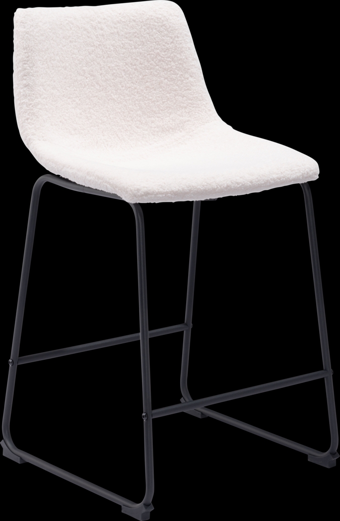 Bieless White Counter Height Stool, Set 2 - Thumbnail - Image 3