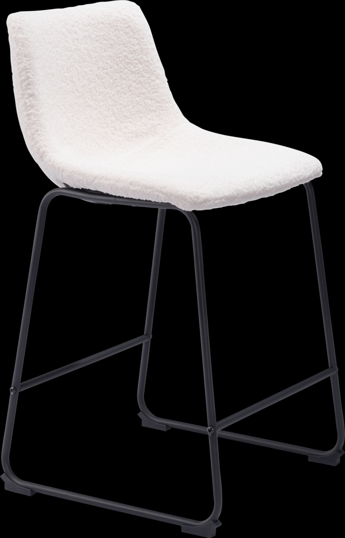 Bieless White Counter Height Stool, Set 2 - Thumbnail - Image 5