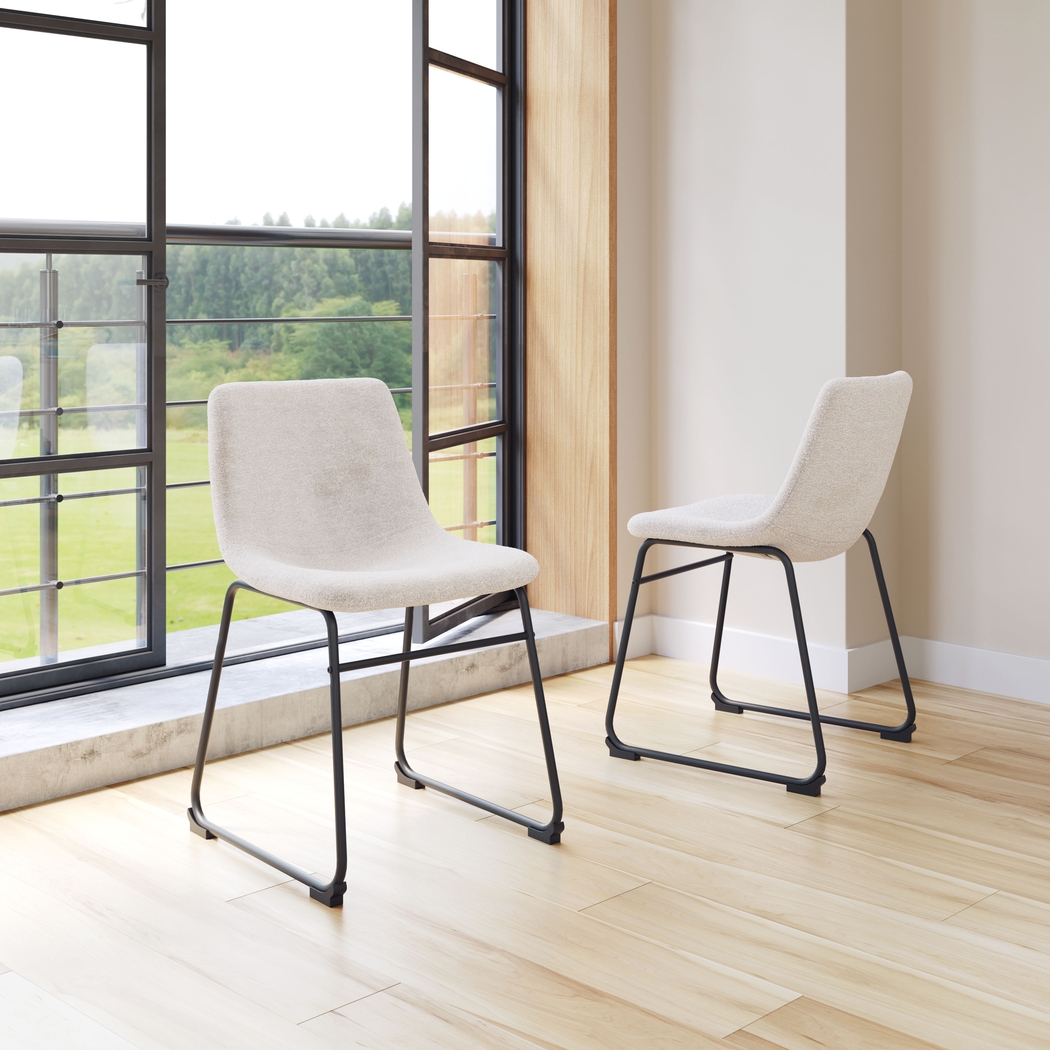 Bieless White Side Chair, Set of 2 - Thumbnail - Image 2