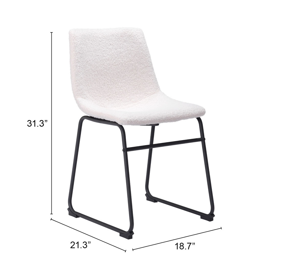 Bieless White Side Chair, Set of 2 - Thumbnail - Image 10