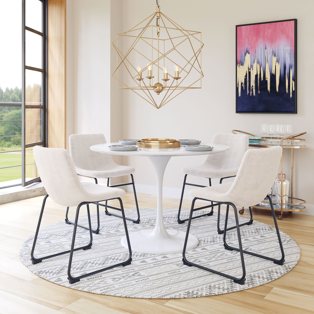 Bieless White Side Chair, Set of 2 - Thumbnail - Image 9