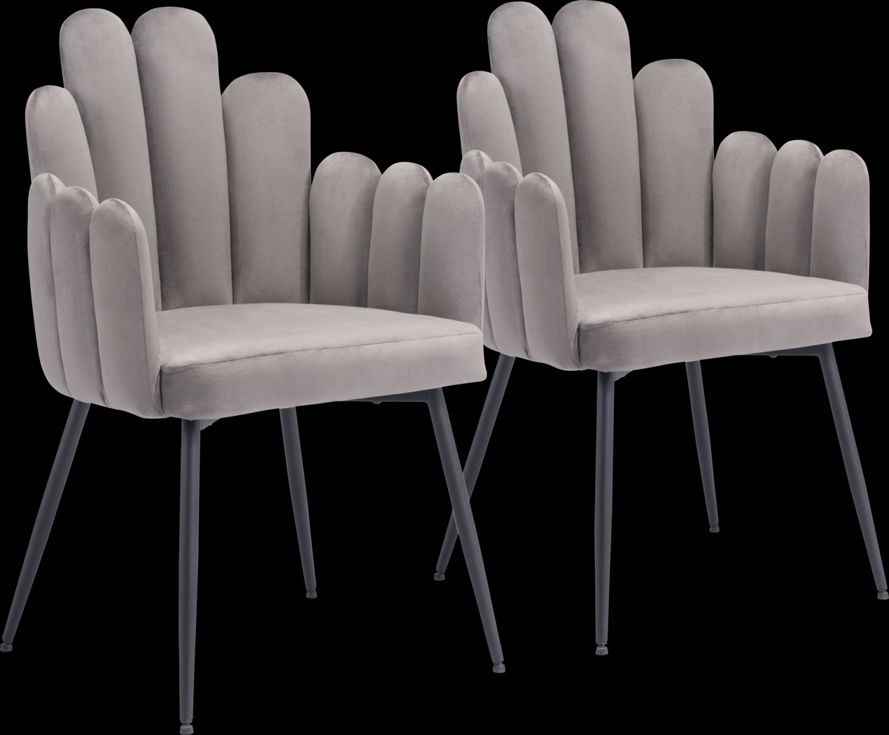 Bielo Gray Side Chair, Set of 2 - Thumbnail - Image 1