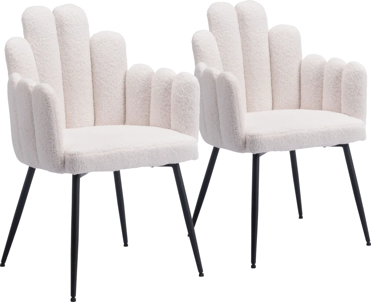 Bielo White Side Chair, Set of 2 - Thumbnail - Image 1