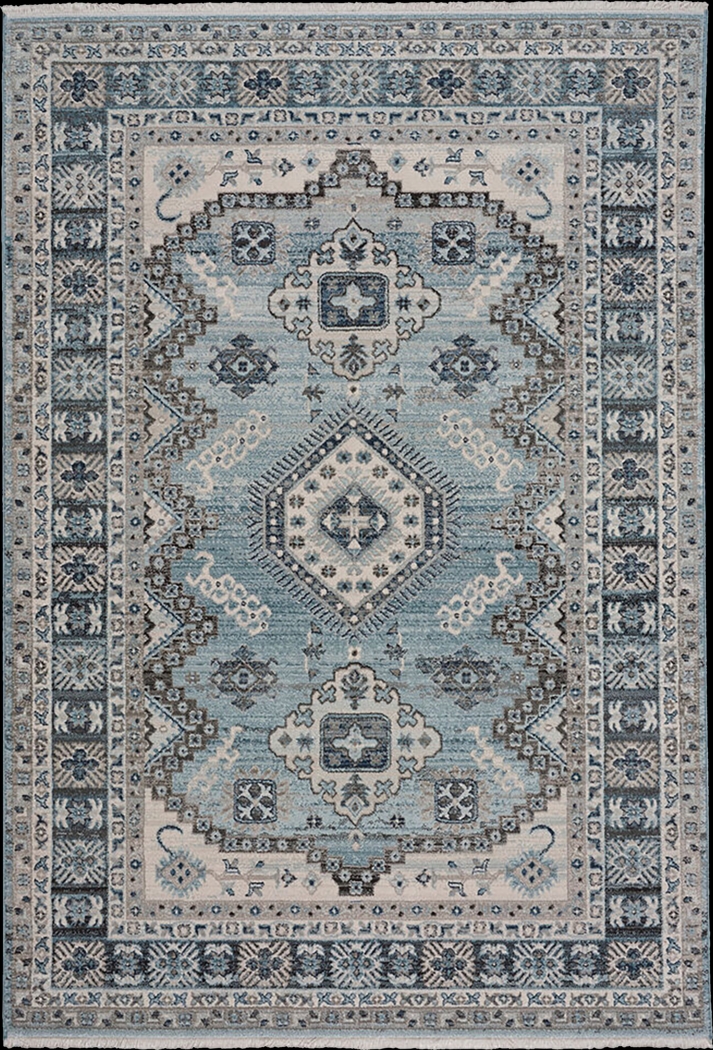 Biencona Blue 2'6 x 8' Runner Rug - Thumbnail - Image 1