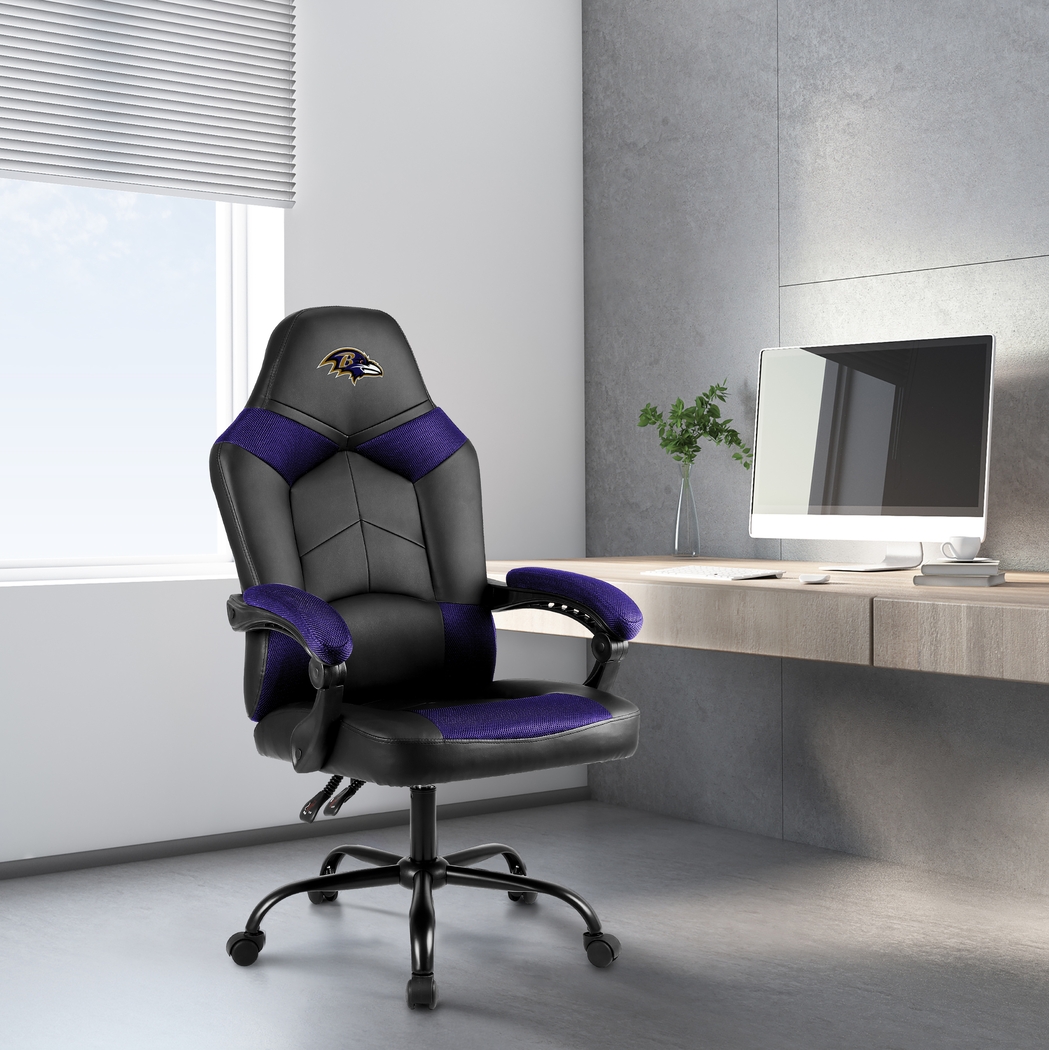 Big Team Baltimore Ravens Navy Office Chair - Thumbnail - Image 2