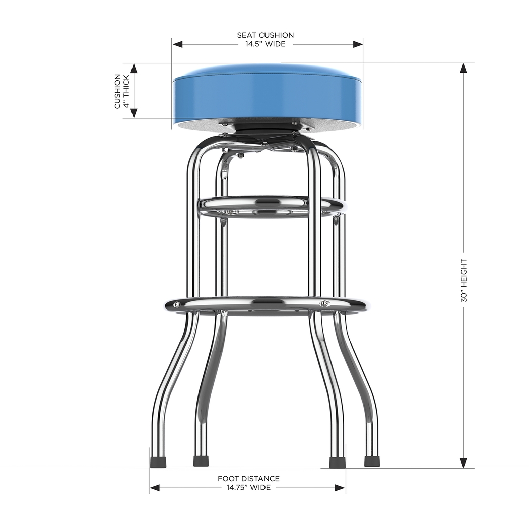 Big Team Carolina Panthers Light Blue Barstool - Thumbnail - Image 5