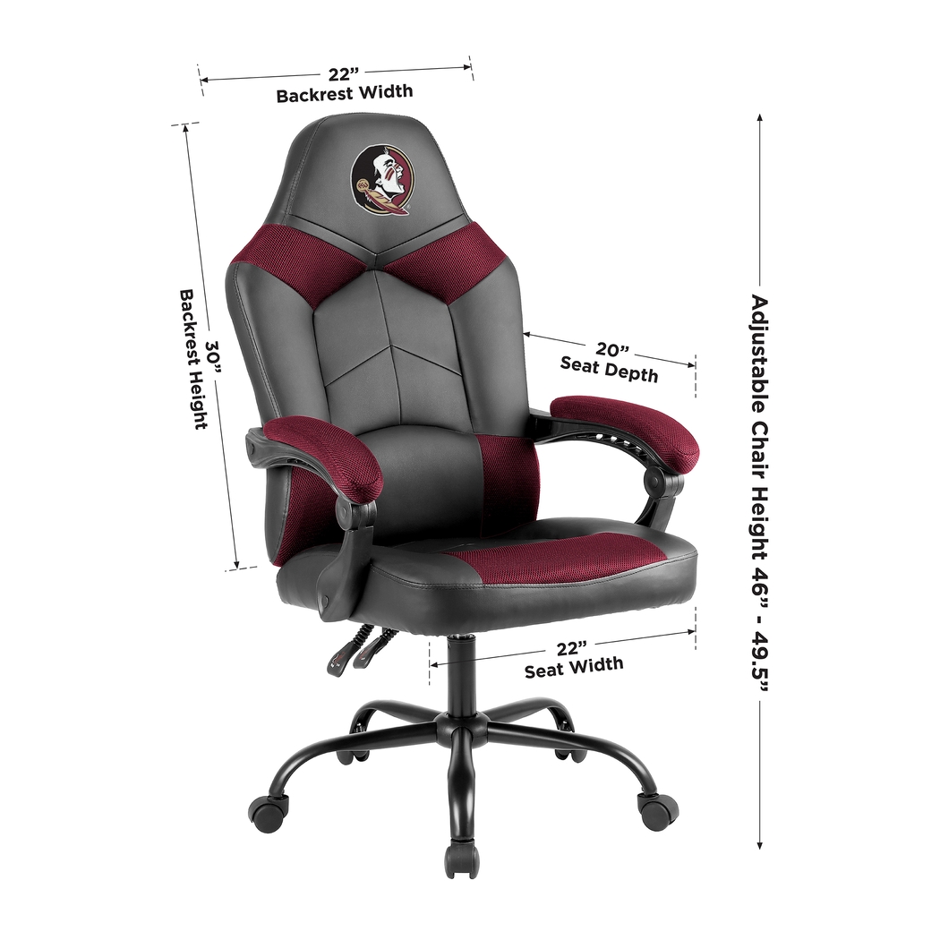 Big Team Florida State University Burgundy Office Chair - Thumbnail - Image 4