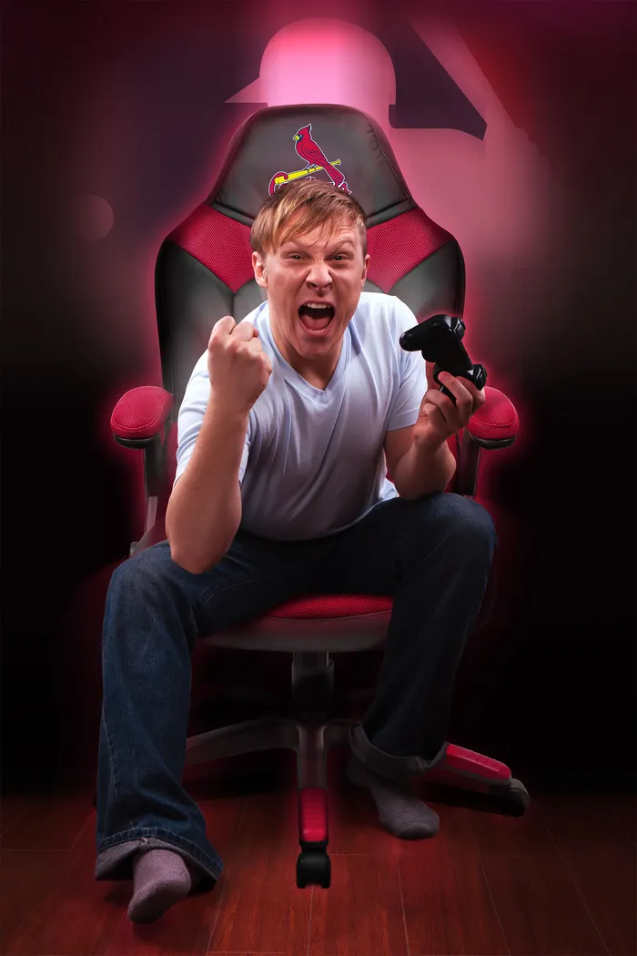 Big Team MBL STL Cardinals Cubs Red Oversized Gaming Chair - Thumbnail - Image 4