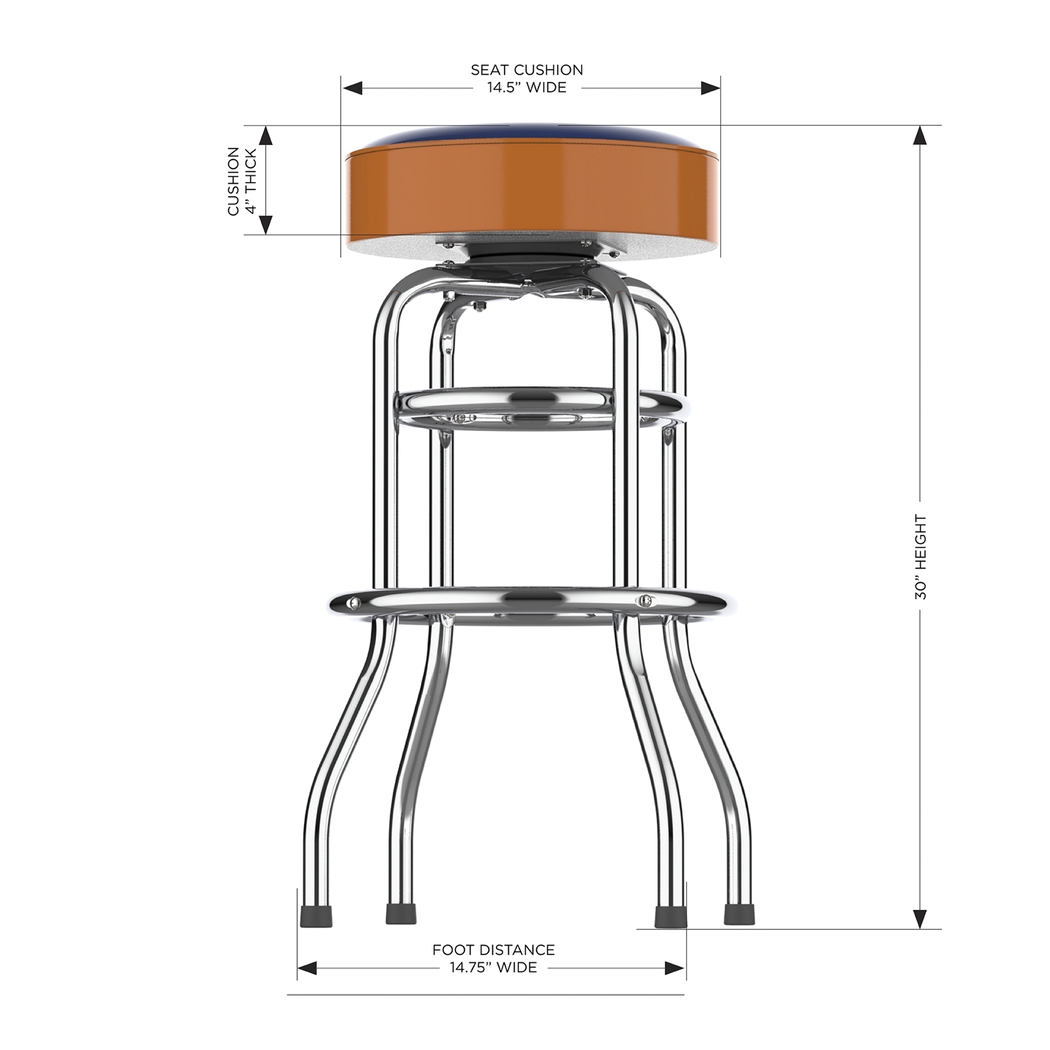 Houston Astros Orange Barstool - Thumbnail - Image 5