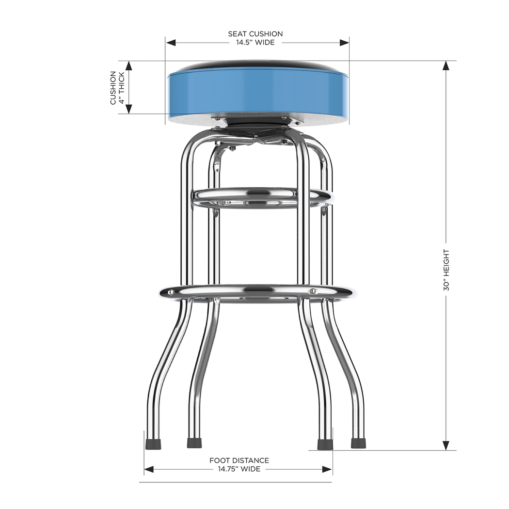 Miami Marlins Light Blue Barstool - Thumbnail - Image 5